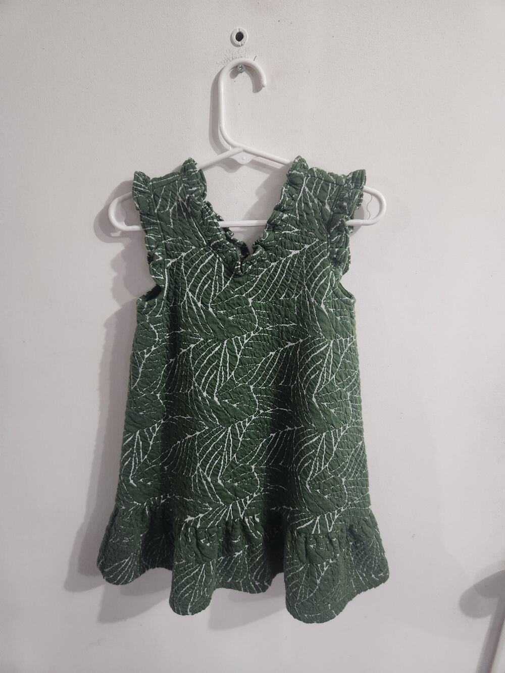 Janie & Jack jungle green leaves dress 2T
